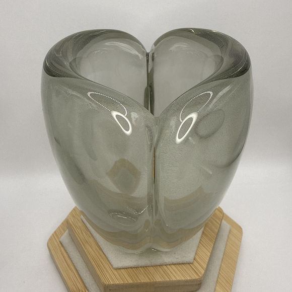 Nuutajarvi Notsjo Other - Vtg. MCM "Usva" art glass vase by Kaj Franck for Nuutajärvi Notsjö, Finland 5”